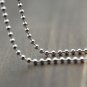 Chrome Hearts Necklace S925 Sterling Silver Beads, crosses, rock Necklace 3 mm diameter