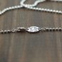 Chrome Hearts Necklace S925 Sterling Silver Beads, crosses, rock Necklace 3 mm diameter