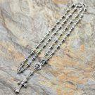 Chrome Hearts Necklace S925 Sterling Silver Cross rock Necklace-Choke Chain