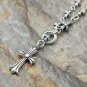 Chrome Hearts Necklace S925 Sterling Silver Cross rock Necklace-Choke Chain