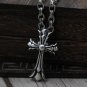 S925 Sterling Silver Retro Double Cross Pendant-Chrome Hearts Pendant
