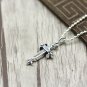 S925 Sterling Silver Hip-hop rock style vine flower Cross Pendant-Chrome Hearts Silver jewelry