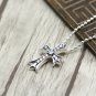 S925 Sterling Silver Hip-hop rock style Inlaid zircon Cross Pendant-Chrome Hearts Silver jewelry