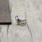 S925 Sterling Silver Cross anchor, multi element square dice pendant-Chrome Hearts Silver jewelry