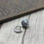 S925 Sterling Silver Retro Punk style Cross Diamond rhombus Pendant Pyramid Plus Ball Pendant