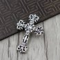 Chrome Hearts Silver jewelry-S925 Sterling Silver Retro Punk style personality Flame Cross Pendant