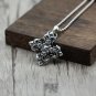 Chrome Hearts Silver jewelry-S925 Sterling Silver Retro Punk style Flame Crusader Flower Pendant