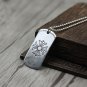 Chrome Hearts Dog Tag-S925 Sterling Silver Retro Punk style Horseshoe LOGO Cross Pendant