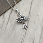 Chrome Hearts Silver jewelry-S925 Sterling Silver Retro Punk style Cross sweater chain pendant