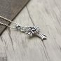 Chrome Hearts Silver jewelry-S925 Sterling Silver Retro Punk style Cross sweater chain pendant