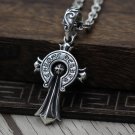 Chrome Hearts Pendant-S925 Sterling Silver Handmade horseshoe print Cross Pendant