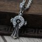 Chrome Hearts Pendant-S925 Sterling Silver Handmade horseshoe print Cross Pendant