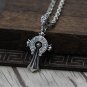 Chrome Hearts Pendant-S925 Sterling Silver Handmade horseshoe print Cross Pendant