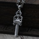 Chrome Hearts Pendant-S925 Sterling Silver Hand made Lovers' style sword dagger Pendant（Small）