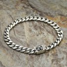 Chrome Hearts Bracelet-S925 Sterling Silver Retro punk style cross flower smooth Bracelet