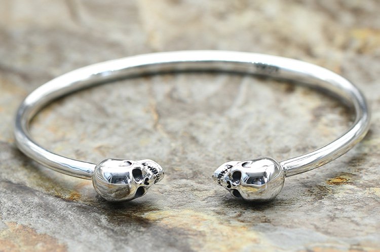 Chrome Hearts Bracelet-S925 Sterling Silver Hand made Skeleton punk style bracelet