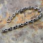 S925 Sterling Silver Rocker retro fashion style Punk Skull Bracelet