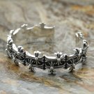 Chrome Hearts Bracelet-S925 Sterling Silver Hand made Rock cross lovers Bracelet
