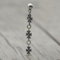Chrome Hearts three TINY E Cross Earring S925 Sterling Silver Earring jewellery