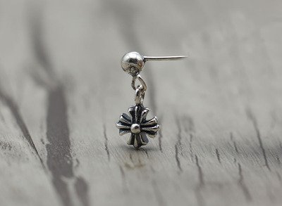 Chrome Hearts Small Cross Earring S925 Sterling Silver Earring jewellery - free shipping