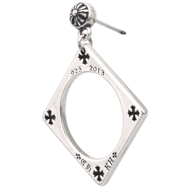 Chrome Hearts Retro Square cross Earring S925 Sterling Silver Earring - Handmade jewellery