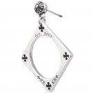 Chrome Hearts Retro Square cross Earring S925 Sterling Silver Earring - Handmade jewellery