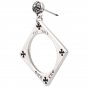 Chrome Hearts Retro Square cross Earring S925 Sterling Silver Earring - Handmade jewellery