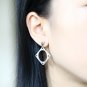 Chrome Hearts Retro Square cross Earring S925 Sterling Silver Earring - Handmade jewellery