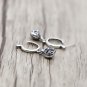 Chrome Hearts Cross Ball Earring S925 Sterling Silver Earring - Handmade jewellery