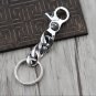 Chrome Hearts Retro cross flower Key buckle S925 Sterling Silver bag Hanging jewelry