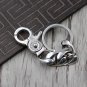 Chrome Hearts Retro cross flower Key buckle S925 Sterling Silver bag Hanging jewelry