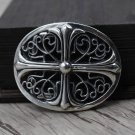 S925 Sterling Silver jewelry Chrome Hearts Punk style cross belt buckle