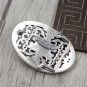 Punk style Six awn star belt buckle S925 Sterling Silver Chrome Hearts jewelry