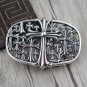 Punk style Multiple crosses belt buckle S925 Sterling Silver  Chrome Hearts jewelry