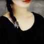 S925 Sterling Silver Retro fashion ladies hairpin cross flower jewelry Chrome Hearts jewelry