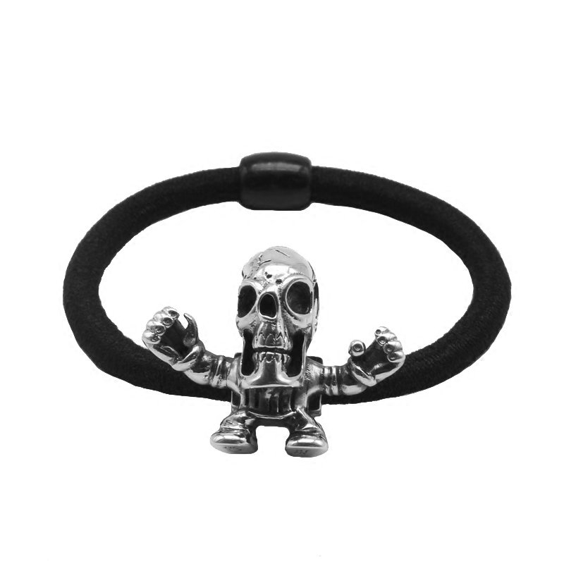 S925 Sterling Silver Retro skeleton head, lady hair band