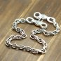 S925 Sterling Silver Hand - made Chrome Hearts Retro Tote hook  Chain,Punk Style Pants waist chain.