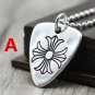 Chrome Hearts Triangle Dog Tag Pendant-S925 Sterling Silver Retro rock punk Pendant
