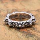 Chrome Hearts  Punk style cross Ring S925 Sterling Silver Cross sweethearts ring
