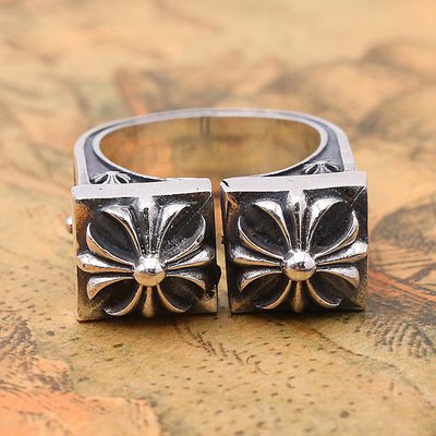 Chrome Hearts  cross opening Ring S925 Sterling Silver Cross ring
