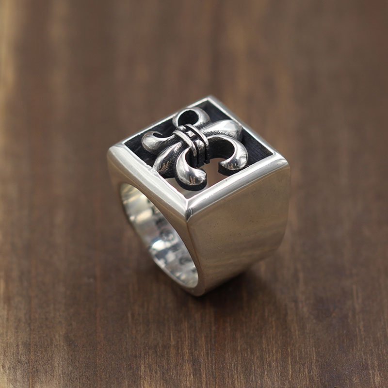 Chrome Hearts Hollowing anchor Ring S925 Sterling Silver sweethearts ring