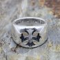 Chrome Hearts Ring S925 Sterling Silver Retro Simple style hollowed out cross ring