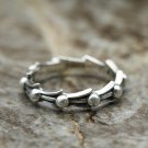 Chrome Hearts ring S925 Sterling Silver Eternal water ripples ring, lovers Cross rock ring