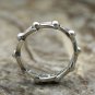 Chrome Hearts ring S925 Sterling Silver Eternal water ripples ring, lovers Cross rock ring