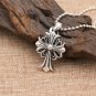 Chrome Hearts Cross flower Pendant-S925 Sterling Silver Retro rock punk Pendant