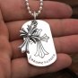 Chrome Hearts Cross Dog Tag Pendant-S925 Sterling Silver Retro rock punk Pendant