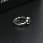 Chrome Hearts ring S925 Sterling Silver Anchor Lily ring, lovers Cross rock ring
