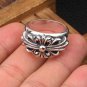 Chrome Hearts ring S925 Sterling Silver Cross flower ring, lovers Cross rock ring