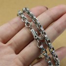 Chrome Hearts Paper Chain S925 Sterling Silver Classic Rome alphabet Fashion Necklace 5 mm diameter