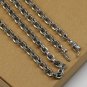 Chrome Hearts Paper Chain S925 Sterling Silver Classic Rome alphabet Fashion Necklace 5 mm diameter